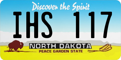 ND license plate IHS117