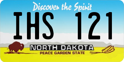 ND license plate IHS121