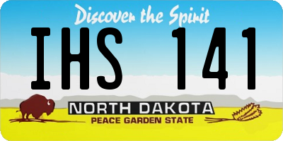 ND license plate IHS141