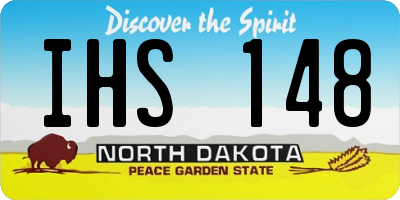 ND license plate IHS148