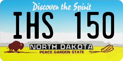 ND license plate IHS150
