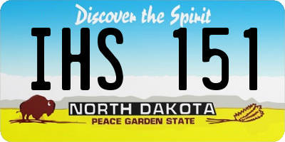 ND license plate IHS151
