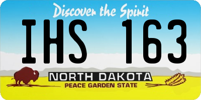 ND license plate IHS163