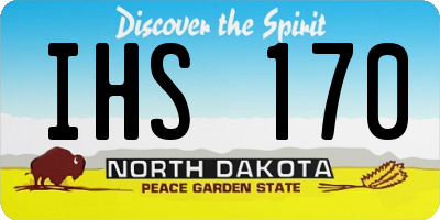 ND license plate IHS170