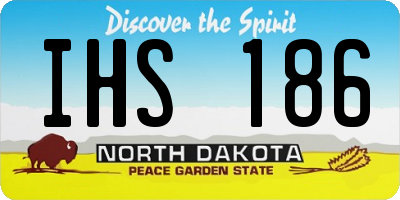 ND license plate IHS186