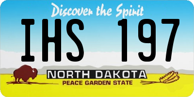ND license plate IHS197