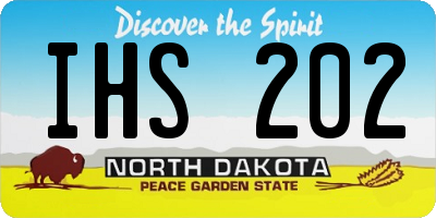 ND license plate IHS202