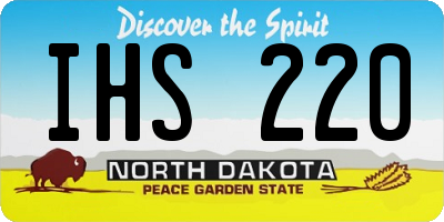 ND license plate IHS220