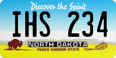 ND license plate IHS234
