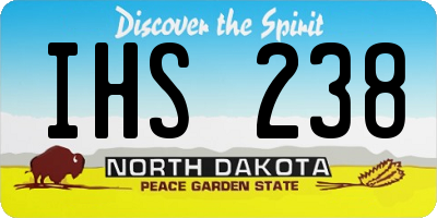 ND license plate IHS238