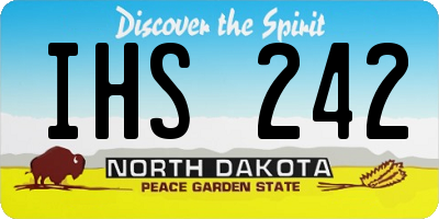 ND license plate IHS242