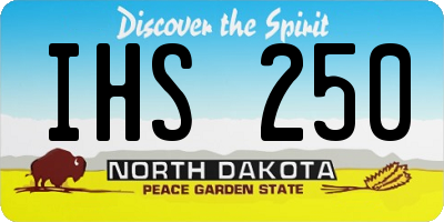 ND license plate IHS250