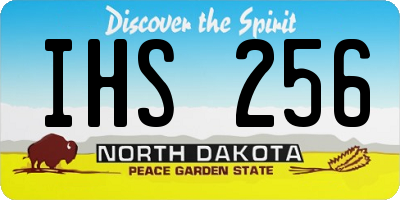 ND license plate IHS256