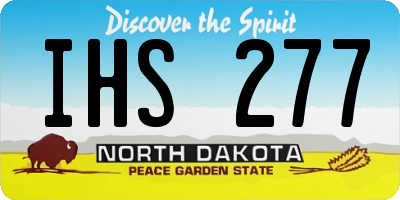 ND license plate IHS277