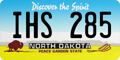 ND license plate IHS285