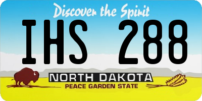 ND license plate IHS288