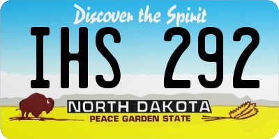 ND license plate IHS292