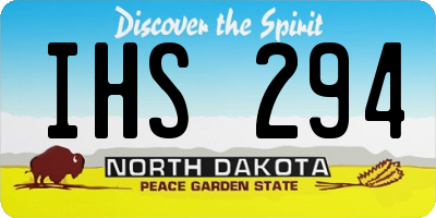 ND license plate IHS294