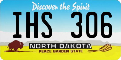 ND license plate IHS306