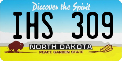 ND license plate IHS309