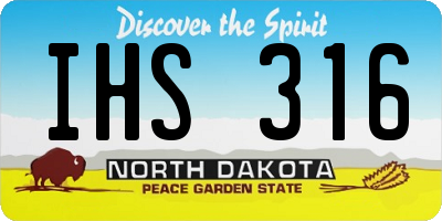 ND license plate IHS316