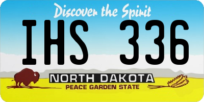 ND license plate IHS336