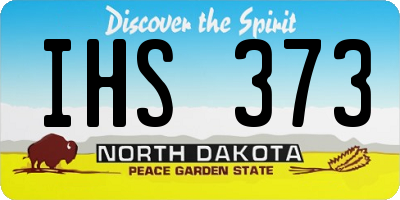 ND license plate IHS373