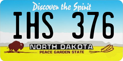 ND license plate IHS376