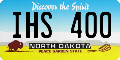 ND license plate IHS400