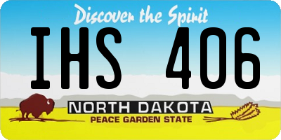 ND license plate IHS406