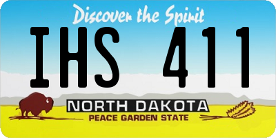 ND license plate IHS411