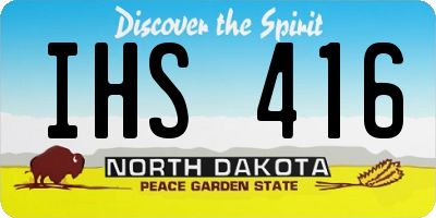 ND license plate IHS416