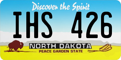 ND license plate IHS426
