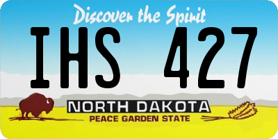 ND license plate IHS427