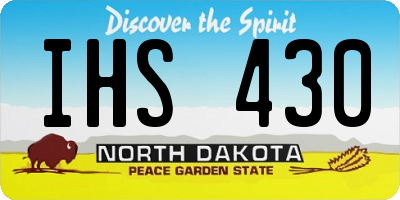 ND license plate IHS430