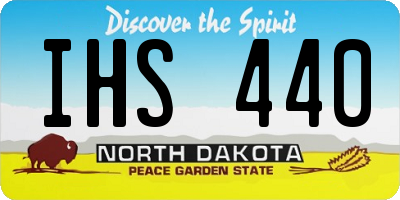 ND license plate IHS440