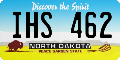 ND license plate IHS462