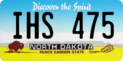 ND license plate IHS475