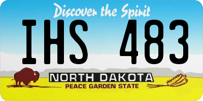 ND license plate IHS483