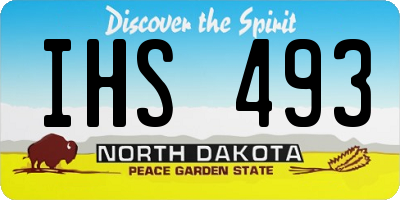 ND license plate IHS493