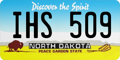 ND license plate IHS509