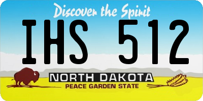 ND license plate IHS512