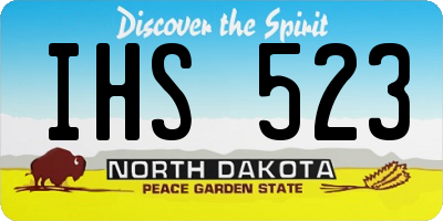 ND license plate IHS523