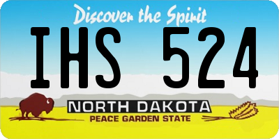 ND license plate IHS524