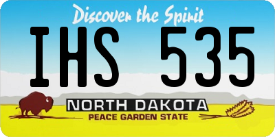 ND license plate IHS535