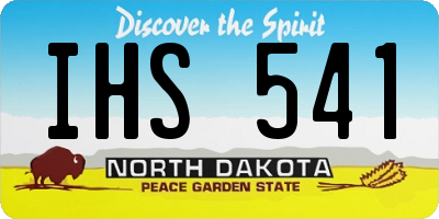 ND license plate IHS541