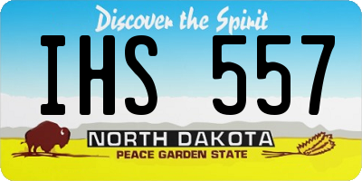 ND license plate IHS557