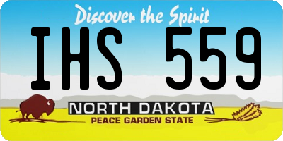ND license plate IHS559