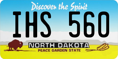 ND license plate IHS560