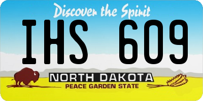 ND license plate IHS609